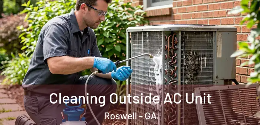  Cleaning Outside AC Unit Roswell - GA